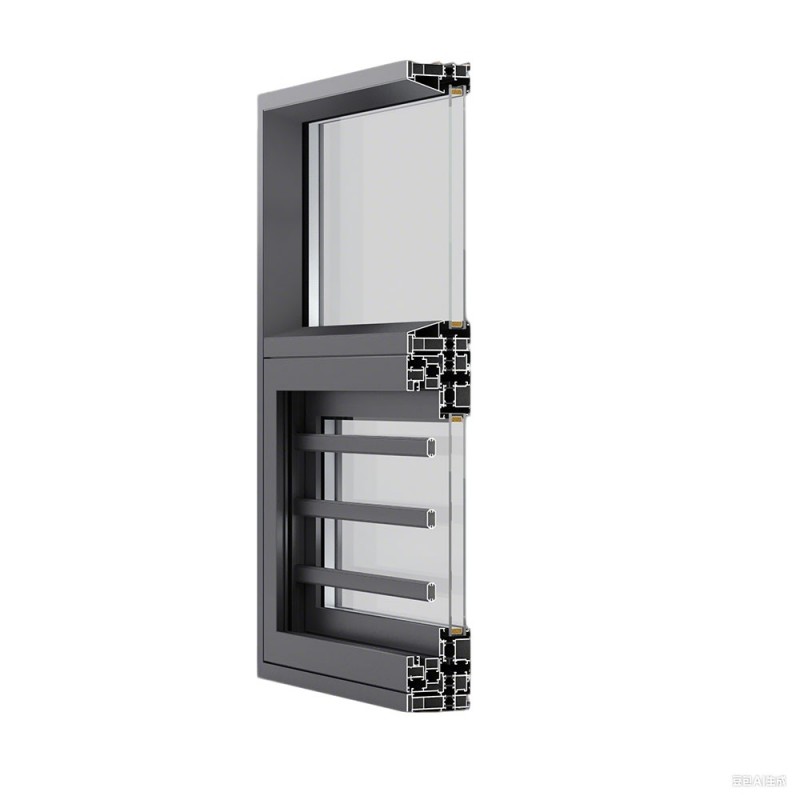 Double Tempered Glass Aluminum Casement Windows