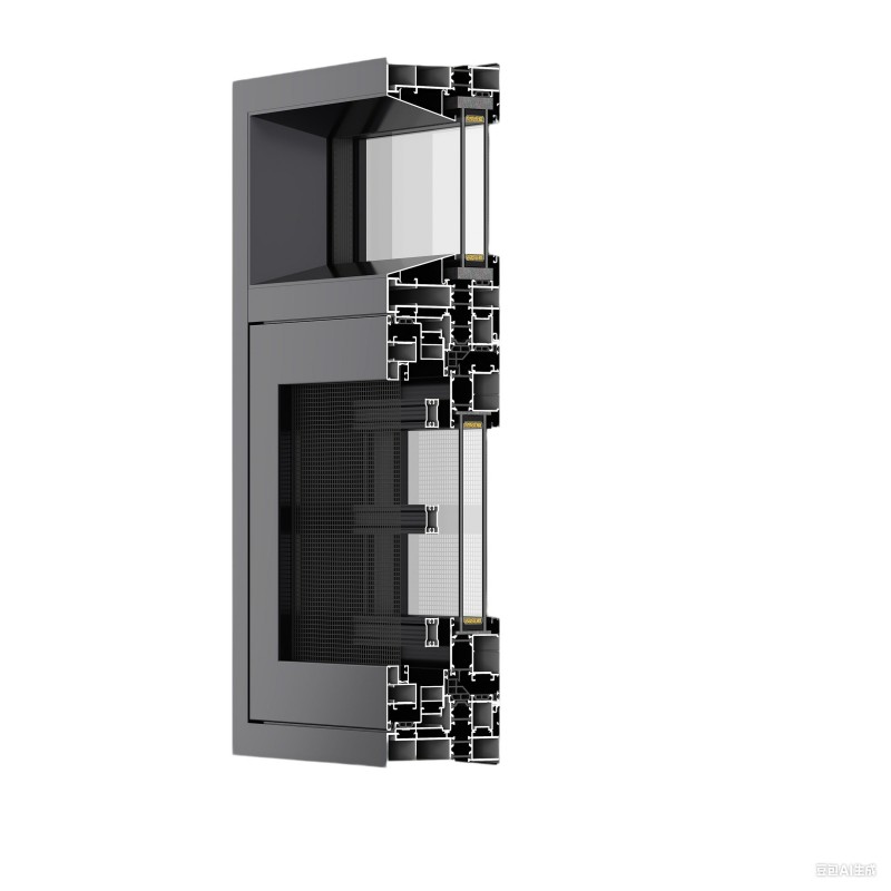 Tempered Glass Aluminum Casement Windows